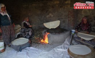Çorum'da asırlık gelenek olan imece usulüyle kışlık yufka hazırlıkları başladı