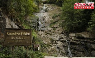 Karacaören Şelalesi şehrin sıcağından bunalanlara alternatif rota sunuyor