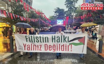 Trabzon'da Filistin'e destek yürüyüşü yapıldı