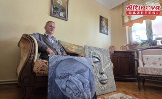 Emekli torna ustası merak sardığı resme tutkuyla bağlandı