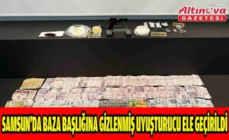 Samsun'da baza başlığına gizlenmiş uyuşturucu ele geçirildi