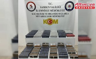 Samsun'da 19 bin 300 dolu makaron ele geçirildi