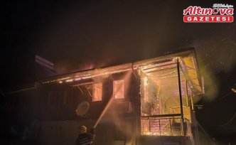 Tekkeköy'de müstakil evde çıkan yangın söndürüldü