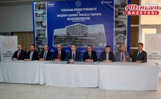 Uşak'ta TÜPRAG Öğretmenevi ve Akşam Sanat Okulu yapımı protokolü imzalandı