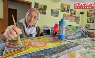 70'inde resimle tanışan Makbule teyze, 89 yaşında üretmeye devam ediyor