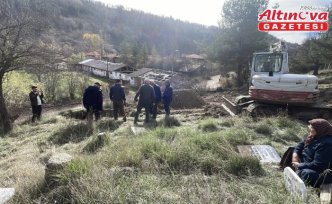 Bolu'da baraj suları altında kalacak mahalledeki kabirler taşınıyor