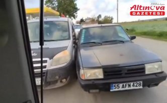 Bafra'da trafiği tehlikeye düşüren sürücüye 15 bin 406 lira ceza