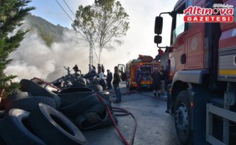 Trabzon'da çıkan yangın söndürüldü