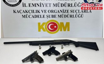 Alaçam'da ruhsatsız silah operasyonunda 1 kişi yakalandı