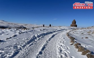 Kars'taki Ani Ören Yeri, beyaza büründü