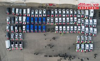 Kastamonu'da emniyet ve jandarma teşkilatına teslim edilen 84 araç hizmete girdi