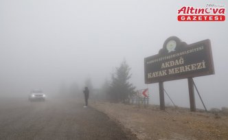 Ladik Akdağ Kayak Merkezi'nde sis etkili oldu