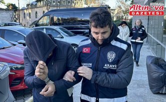 Samsun'da evden televizyon çalan 2 zanlı yakalandı