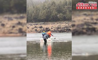 Seben Gölü’nde yapılan denetimde 500 metre uzunluğunda ağ ele geçirldi