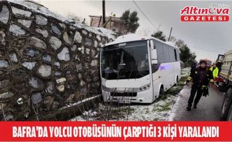 Bafra'da yolcu otobüsünün çarptığı 3 kişi yaralandı