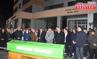 Gümüşhane'de evinde ölü bulunan akademisyen için tören düzenlendi