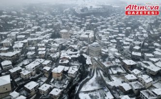 Karabük'te kar etkili oluyor