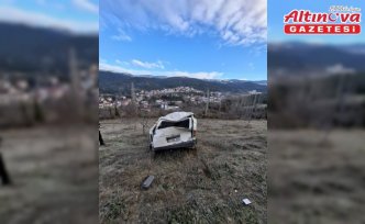 Tokat'ta uçuruma yuvarlanan kamyonetin sürücüsü yaralandı