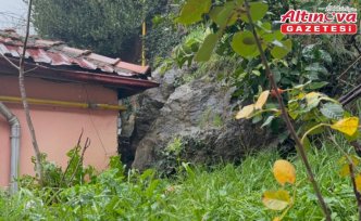 Zonguldak'ta heyelan nedeniyle iki evde hasar oluştu