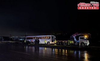 Samsun'da yolcu otobüsü devrildi, 7 kişi yaralandı