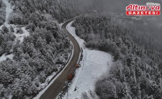 Karabük'ün yüksek kesimlerinde kar yağışı etkili oluyor
