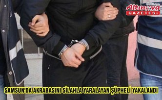 Samsun'da akrabasını silahla yaralayan şüpheli yakalandı