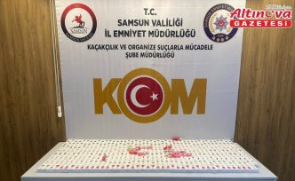 Samsun'da 591 şişe gümrük kaçağı parfüm ele geçirildi