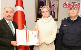 Vali Çalgan, silah kazasında hayatını kaybeden Üsteğmen Kablan'ın eşini kabul etti