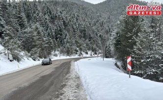 Karabük'ün yüksek kesimlerine kar yağdı