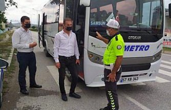 Samsun'da yolcu otobüsleri denetlendi