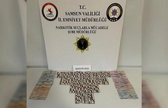 Samsun'da operasyonda 3 bin 95 uyuşturucu hap ele geçirildi