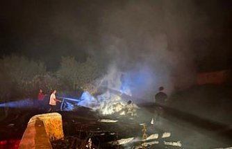 Kastamonu'da çıkan yangında samanlık kullanılamaz hale geldi