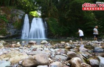 Trabzon'daki Canikdere Şelalesi turistlerin uğrak yeri oldu