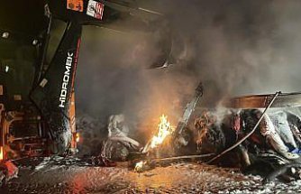 D-100 kara yolunun Bolu kesimindeki tır yangını ulaşımı aksattı