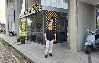 Samsun'da taksinin önündeki kamyonete çarpmaktan son anda kurtulması kamerada