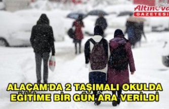 Alaçam'da 2 taşımalı okulda eğitime bir gün ara verildi