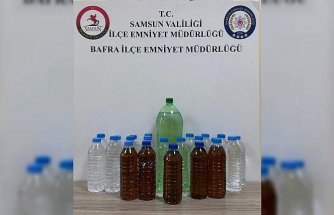 Bafra'da 23 şişe sahte alkol ele geçirildi