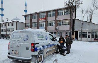 Başçiftlik'te kar yağışı etkili oldu