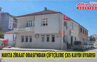 Havza Ziraat Odası'ndan çiftçilere ÇKS kaydı uyarısı