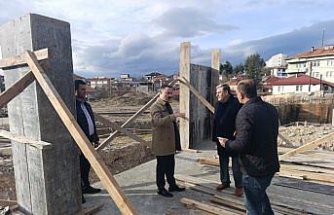 Havza Kaymakamı Ayvat, Kur'an kursu ve Müftülük binası inşaatlarını inceledi