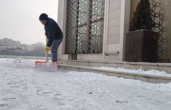 Kars'ta kar yağışı etkili oldu