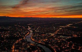 Samsun’da gün batımı dronla görüntülendi