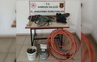 Samsun'da kaçak kazı yapan 3 kişi suçüstü yakalandı