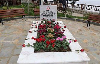 Şehit Teğmen Ceyhun Kalyoncu, şehadetinin 1. yılında mezarı başında anıldı