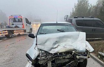 Sinop'ta iki otomobil çarpıştı, 1 kişi yaralandı