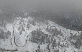 Türkiye’nin biyosfer rezervi alanı Camili Havzası beyaz örtü ile kaplandı