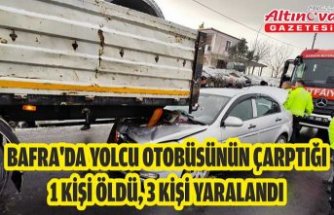 Bafra'da yolcu otobüsünün çarptığı 1 kişi öldü, 3 kişi yaralandı