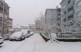 Cide'de kar yağışı etkili oldu