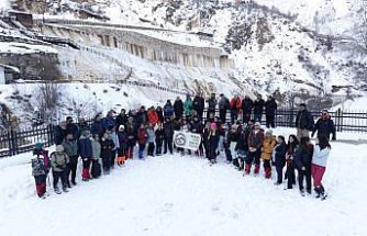 GİDOSK, Göksu travertenlerine kış yürüyüşü düzenledi