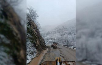 Şalpazarı'nda heyelan meydana geldi